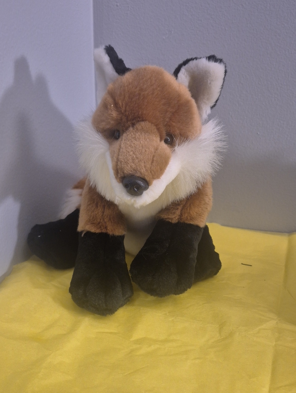 Plush Fox Stuffed Animal - Brown and Black Cozy Companion